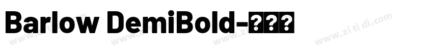 Barlow DemiBold字体转换